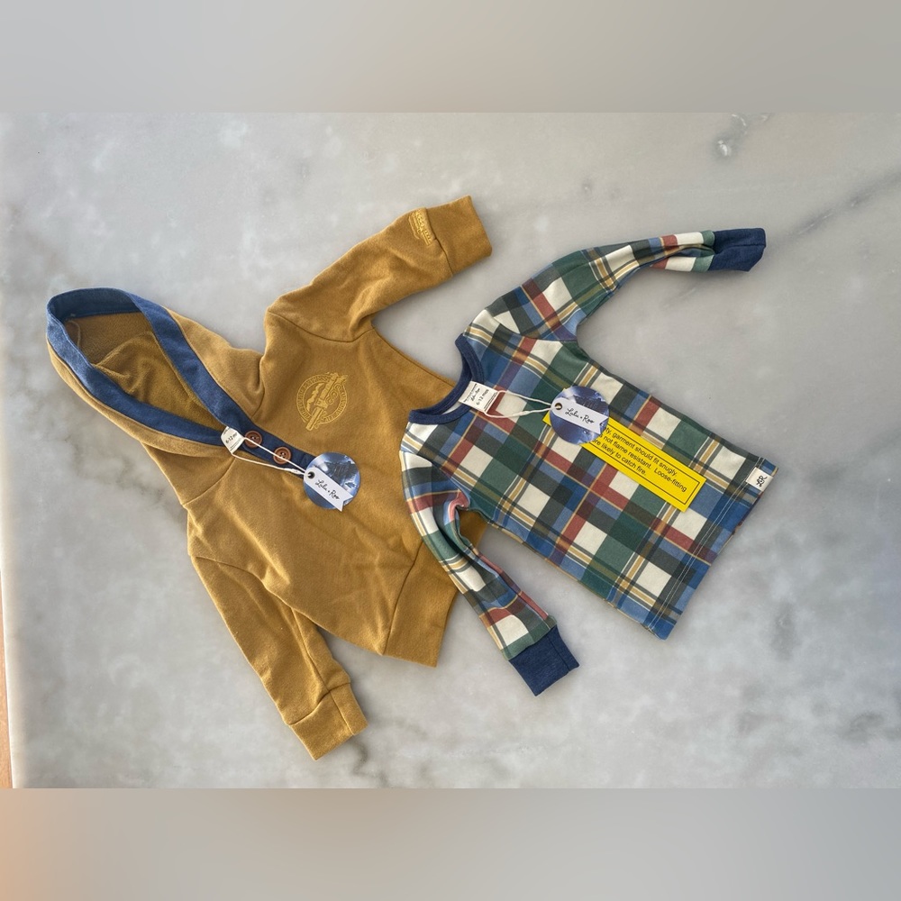 New! Lulu and Roo polar express baby top set 6-12 month